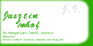 jusztin imhof business card